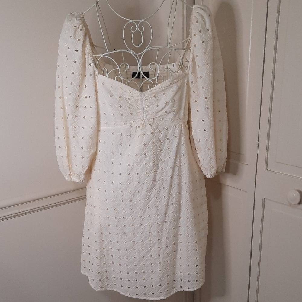 Kourt Ivory Lace Long Sleeve Dress
